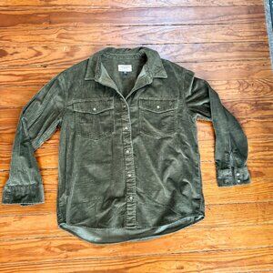 American Eagle - Corduroy Shirt - Olive Green - Women's Size Small